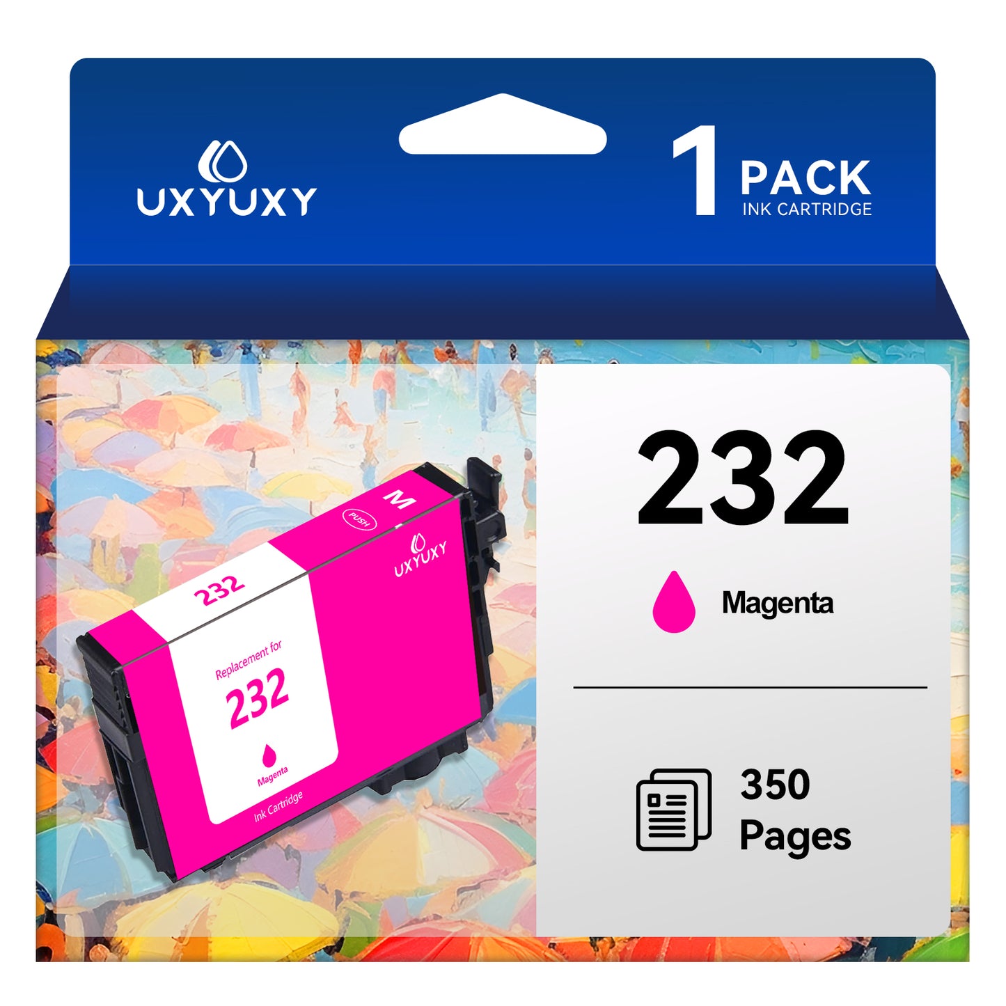 232 Ink Cartridges Replacement for Epson 232XL 232 T232 T232xl work for Expression Home XP-4200 XP-4205 Workforce WF-2950 WF-2930 Printer(Magenta, 1-Pack)