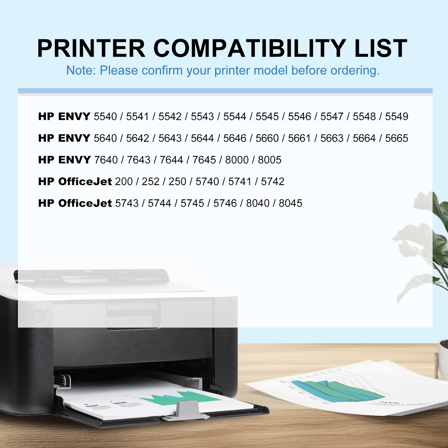 62XL Ink Cartridges Compatible for HP 62 Ink Cartridges HP Envy 5540 5640 5660 7644 7645 5740 8040 Printer (2-Pack)