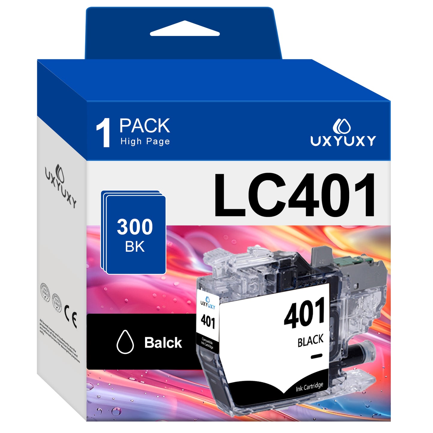 LC401 Ink Cartridge for Brother LC401 LC-401for MFC-J1010DW MFC-J1012DW MFC-J1170DW Printer (Black, 1Pack)