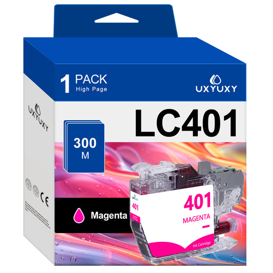 LC401 Ink Cartridge for Brother LC401 LC-401for MFC-J1010DW MFC-J1012DW MFC-J1170DW Printer (Magenta, 1Pack)