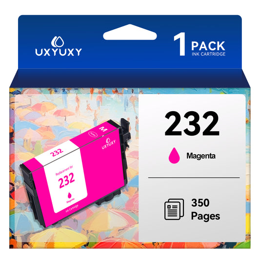 232 Ink Cartridges Replacement for Epson 232XL 232 T232 T232xl work for Expression Home XP-4200 XP-4205 Workforce WF-2950 WF-2930 Printer（Magenta, 1-Pack）