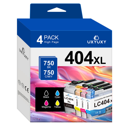 LC404 Ink Cartridges for Brother LC404 for Brother MFC-J1205W MFC-J1215W MFC-J1205W XL Printer (Black,Cyan,Magenta,Yellow, 4 Pack)