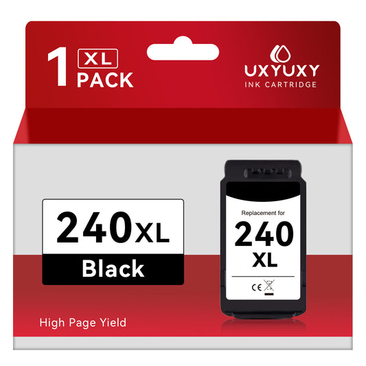 240XL Black Ink Cartridges Replacement for Canon PG 240 XL Black Ink Use with Pixma MG3620 MG3600 MG3120 TS5120 TS5100 MG4220 MG3520 MG2120 MX452 MX472 MX512 Printer (Black,1 Pack)