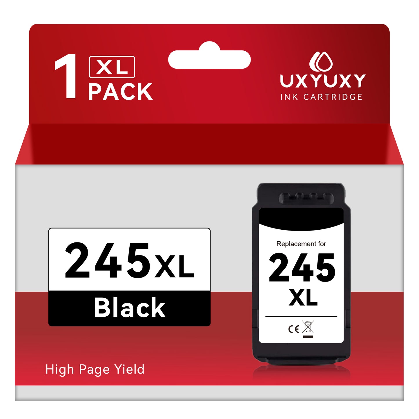 245XL Ink Cartridge for Canon ink 245 Use with Canon Pixma MX492 MX490 MG2522 TS3120 MG2520 TR4520 TS202 Printer (Black,1 Pack)