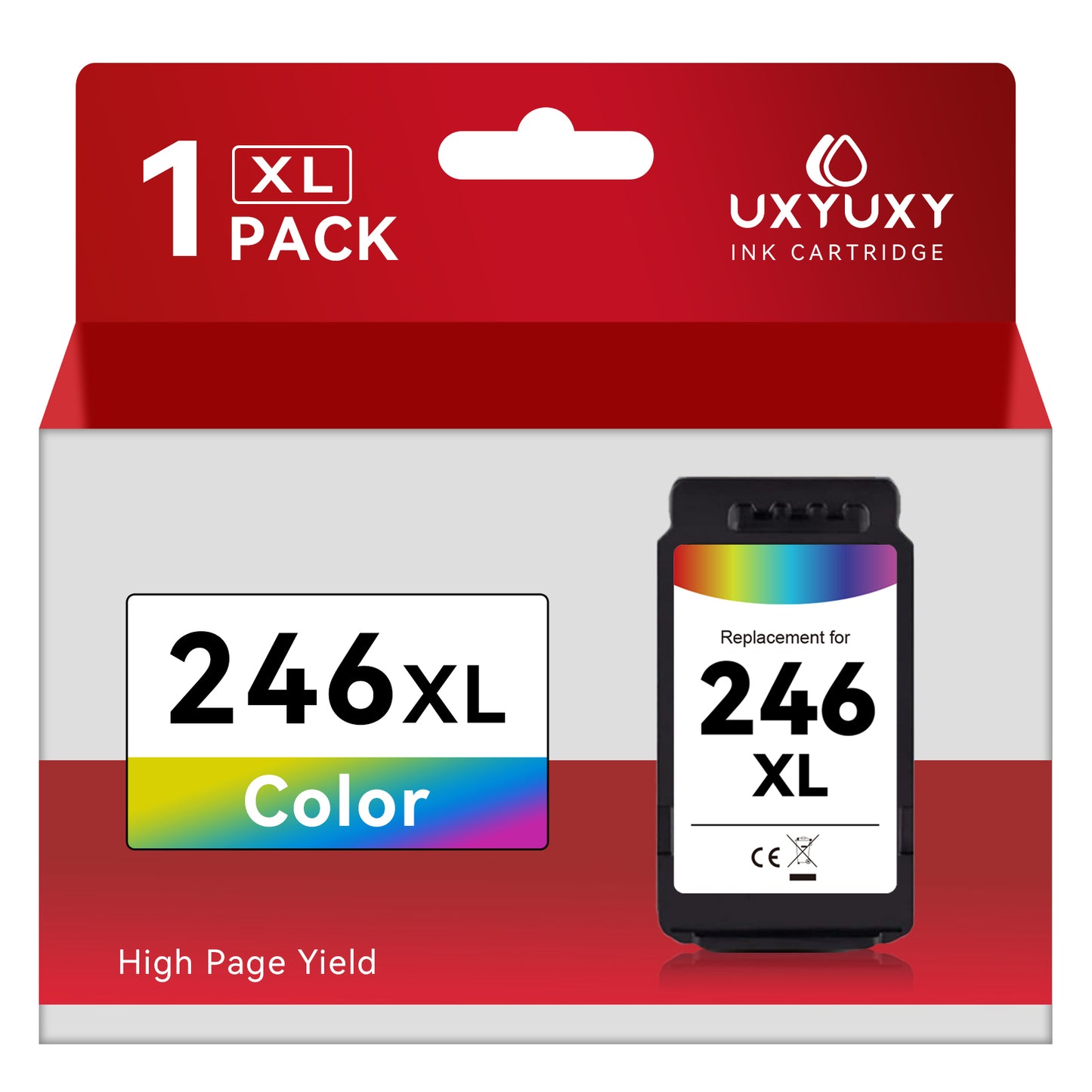 246XL Ink Cartridge for Canon ink 246 Use with Canon Pixma MX492 MX490 MG2522 TS3120 MG2520 TR4520 TS202 Printer (Tri-Color,1 Pack)