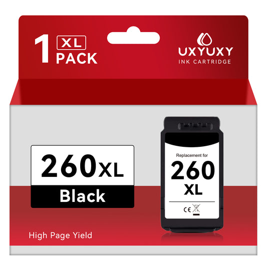 260XL PG260 XL Black Ink Cartridge Compatible with Canon PG 260 Ink for Printers TS6420 TR7020 TS5320 (Black,1 Pack)