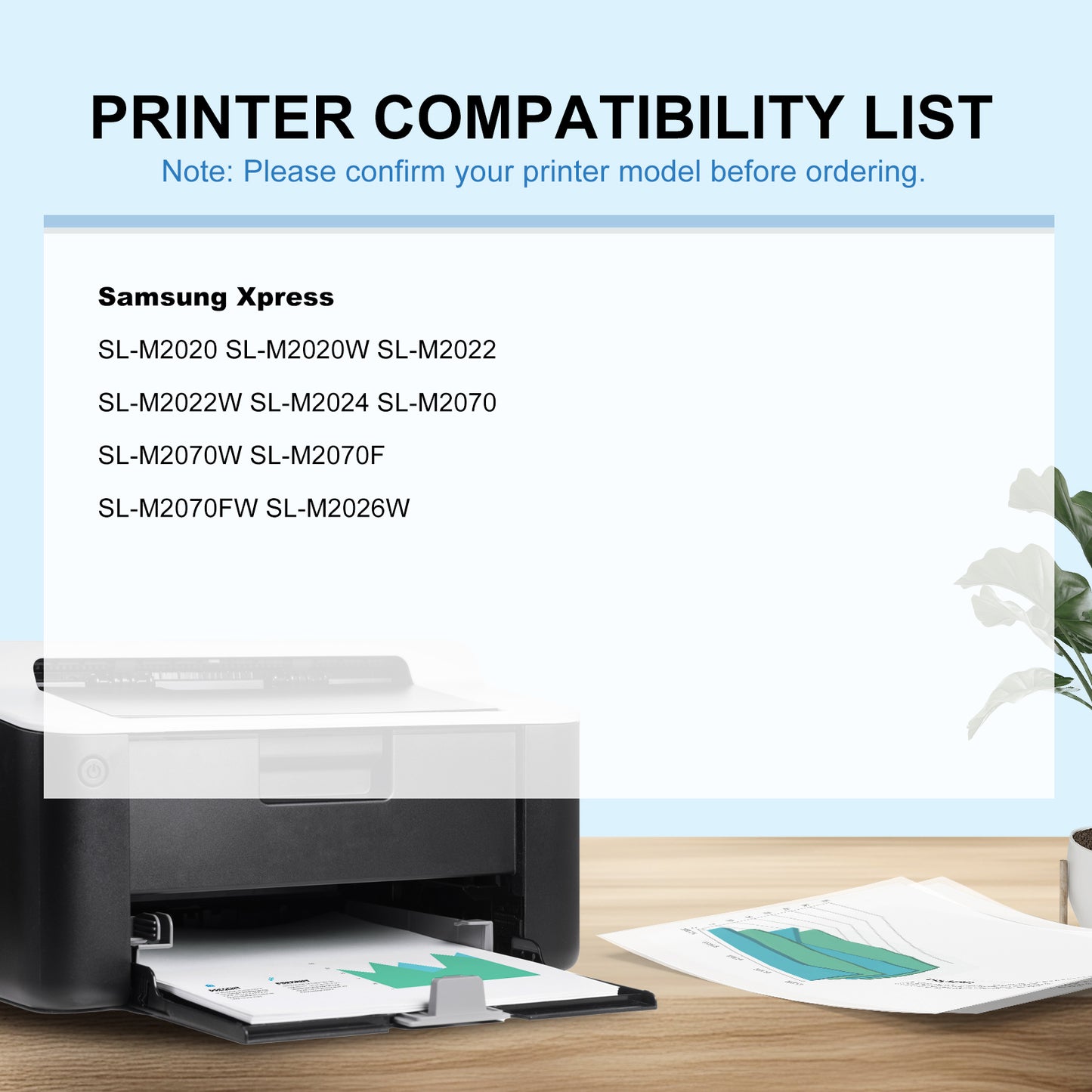 MLT-D111S 111S Toner Replacement with Chip for Samsung MLT-D111S 111S for SL-M2020 SL-M2020W SL-M2070 SL-M2070FW SL-M2022 SL-M2022W Printers (Black, 2 Pack)